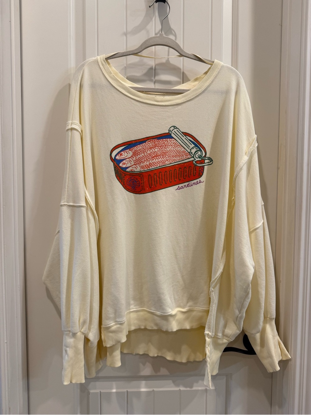 Free People Graphic Camden Pullover Sardines - Picture 2 of 6